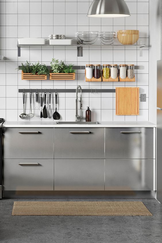 You see vertical storage in a tiny house.