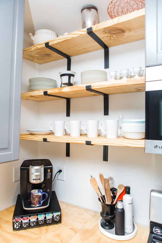 You see vertical storage in a tiny house.