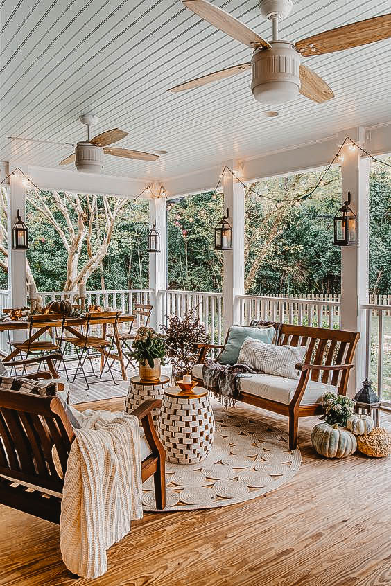 You see a transparent stained patio